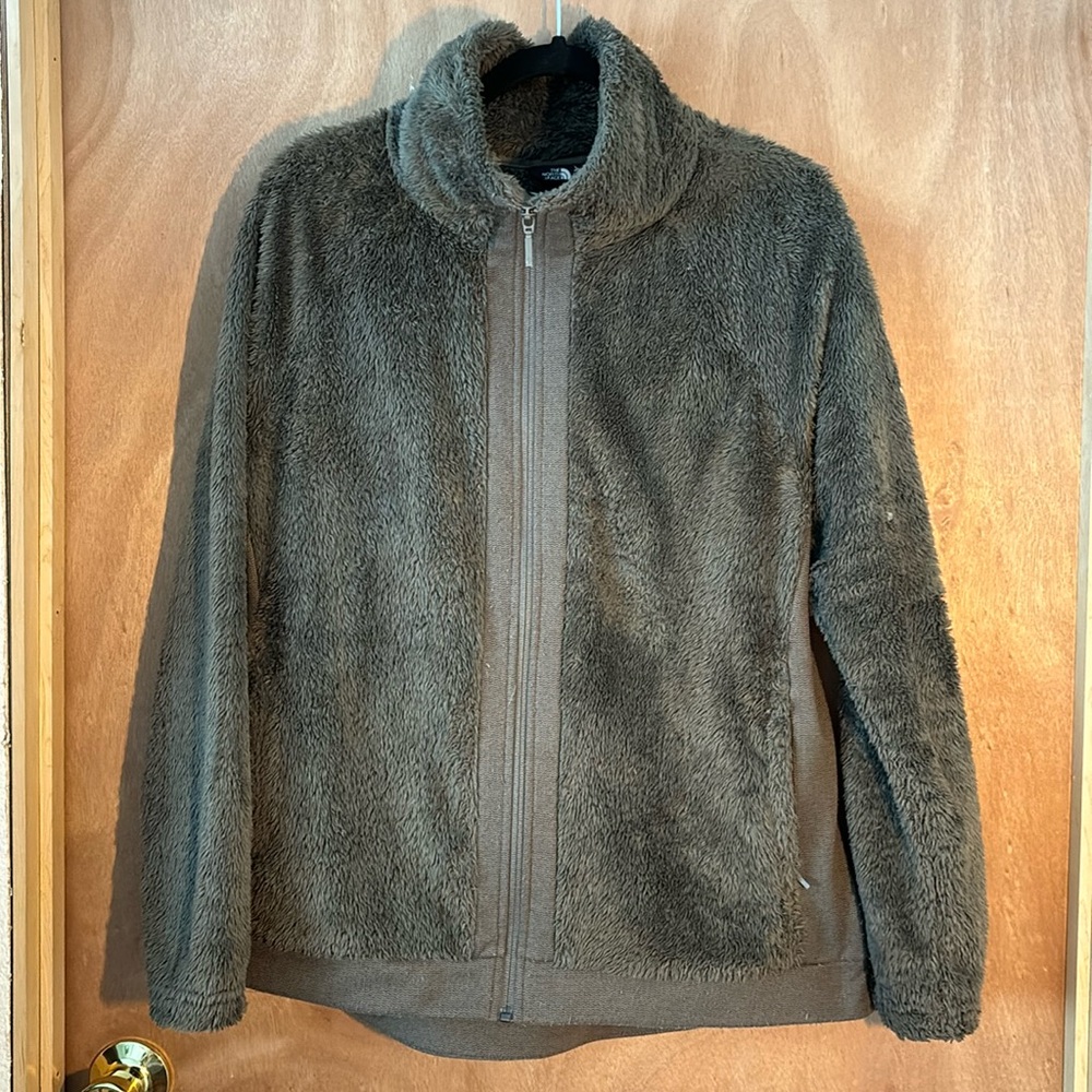 The North Face size large green zip up fleece